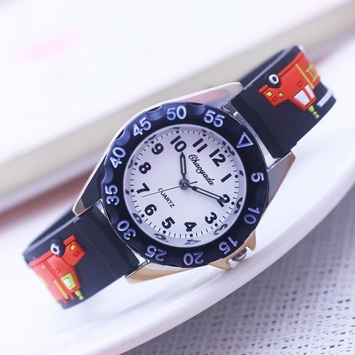 Relojes para niños DIBUJOS ANIMADOS Camión Reloj Pulsera Niños Niños Niñas Dial Cuarzo Reloj - Imagen 4 de 12