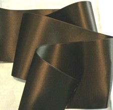 2-3/4" WIDE SWISS DOUBLE FACE SATIN RIBBON-COFFEE BEAN BROWN