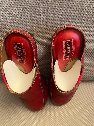 Spring Step Clogs Shoes EU 36 US 6 Leather, Red, perfect! - Picture 5 of 7