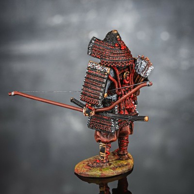 Zinnfigur Sm-25 54mm. Samurai des Kriegerstandes im vorindustriellen Japan