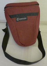 Tamrac Red Padded Zipper Holster Case for Camera with Lens Adjustable Strap