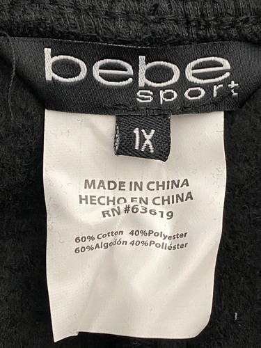 Pantalones deportivos bebe Sport para mujer talla 1X negros con bolsillos y logotipo en plata - Imagen 3 de 10