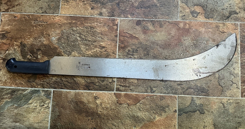 MACHETTI CORNETA La Marca No. 1222 Bowie Knife 24" Blade NO sheath Black Handle - Bild 3 von 7