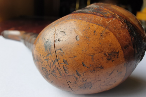PIPA DE FUMAR VINTAGE DE MADERA DE CEREZO CON BOQUILLA DE CUERNO - Imagen 3 de 7