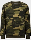 High Quality Unisex Camouflage Sweatshirt in Green Pullover Jumper Top Large