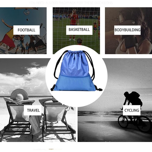 High Capacity Gym Sport Backpack Drawstring Bag Cinch Sack School Sports Bag AU - Picture 4 of 9