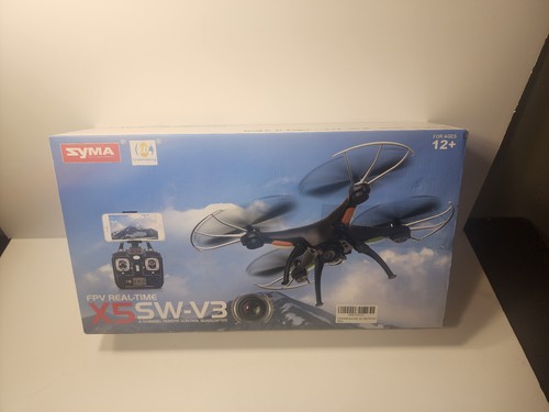 Drone quadricoptère Syma X5SW-V3 WiFi FPV temps réel 2,4 GHz 4CH 6 axes gyroscopique RC blanc - Photo 1/4