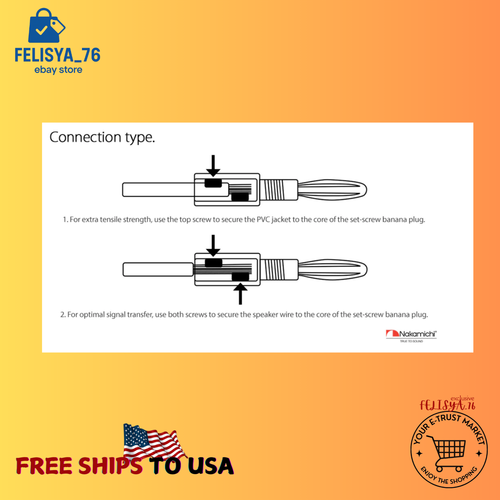 Enchufe Banana Nakamichi - Serie Excel Chapado en Oro 24K (4 Piezas, Soporte 12-18 AWG) - Imagen 11 de 11