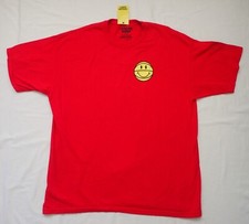 BRAND NEW!! Chinatown Market Collegiate Tee Shirt Red Smiley Basketball Logo