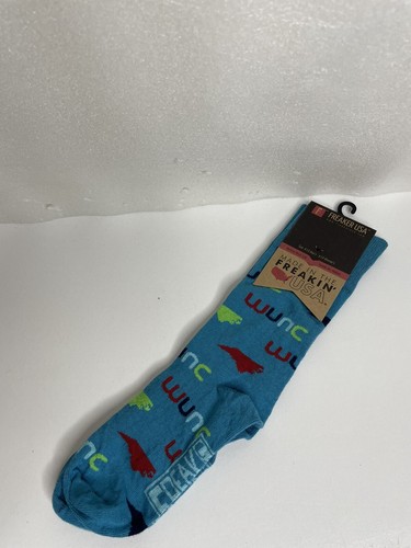 Neu Neu mit Etikett W- UNC North Carolina Freaker Füße Socken Freak kniehoch Baumwolle hergestellt in den USA - Bild 2 von 2