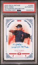 PSA AUTHENTIC - 2022 Onyx Vintage NICK YORKE RC Inscribed AUTO 4/12 