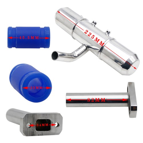 Aluminium Zwilling Tuning Auspuff Rohr Für 1/5 HPI RV KM Baja 5B SS 5t - Bild 2 von 9