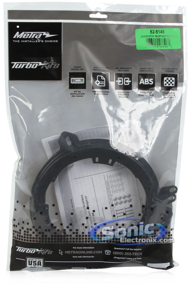 Adaptador de altavoz Metra 82-8148 de 6" a 6-3/4" para Toyota/Lexus/Scion 1998-up Foto 3 de 3