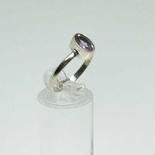 Gorgeous Sparkling Real Amethyst Stone Ring 925 Silver Size Q~Q1/2 #315352 - Picture 7 of 20