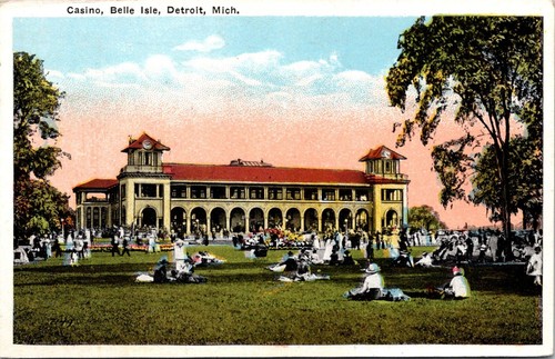 Casino Belle Isle Detroit Michigan Postcard - Picture 1 of 2