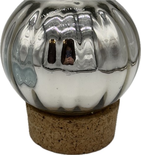 Vtg Mexican Hand Blown Glass Decanter Mercury Sphere Stopper RARE Cone Shape - Picture 3 of 11