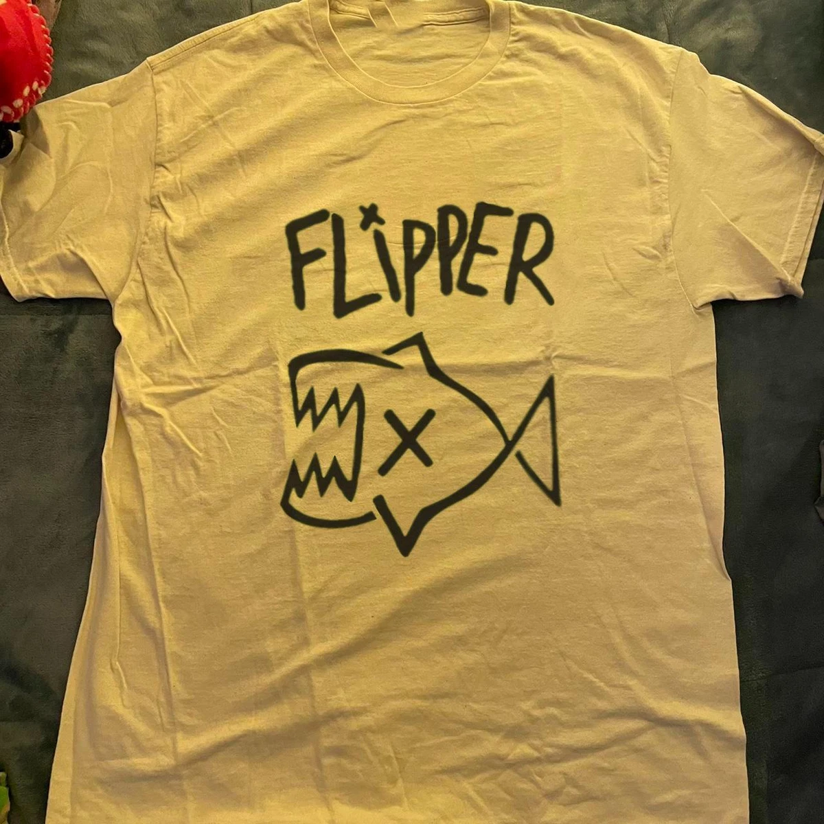 FELPA cappuccio replica Kurt Cobain Flipper Grunge punk grigia o nera unisex