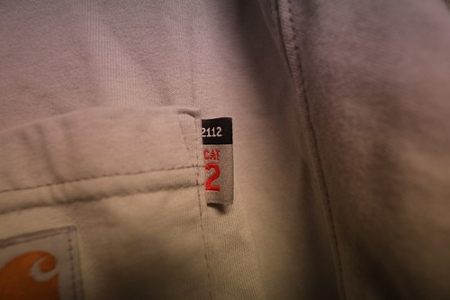 Carhartt FR Flame CAT 2 NFPA 2112 Grey Short Sleeve Force Tshirt Mens XL Tall - Picture 5 of 9