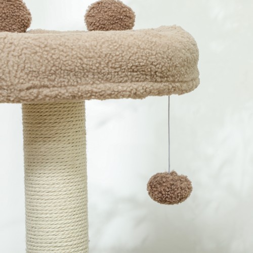 Cat Tree for Indoor Cats with Sisal Scratching Post Perch Stairs, 88cm, Brown - Picture 8 of 11