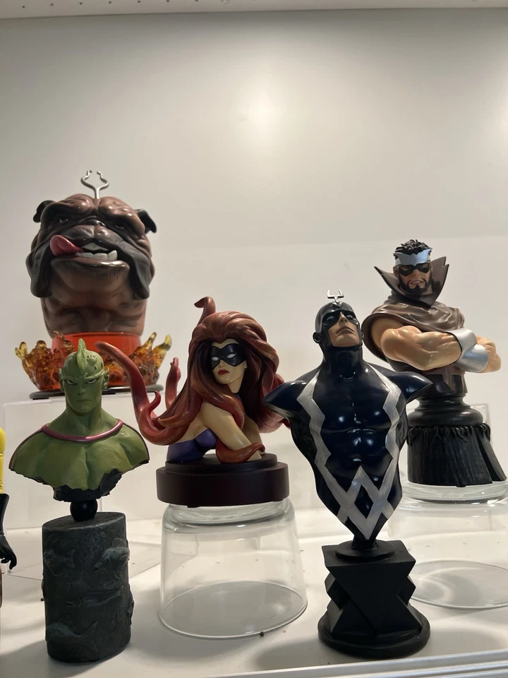 Bowen Marvel INHUMANS Mini Bust Set : Lockjaw Black Bolt Karnak Medusa Crystal - Image 3 of 4