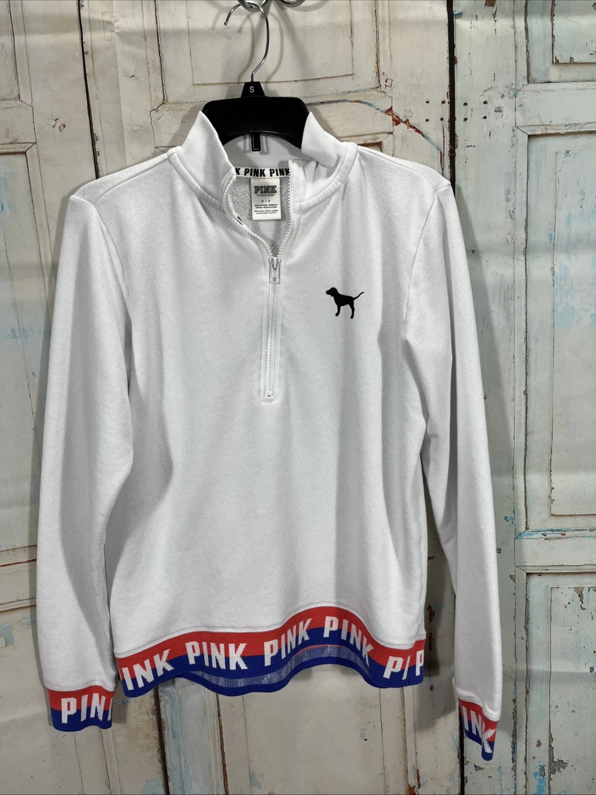victoria-secret-vs 1/4 zip multi color sweater