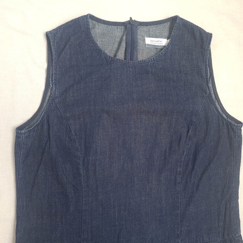 Hessnatur Damen Bio Baumwolle Denim Etuikleid Größe 38 / M leicht blau - Bild 2 von 12