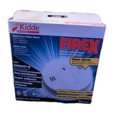 Kidde Firex 21006377 Smoke  Carbon Monoxide Alarm Voice 120V AC Wire-in Battery