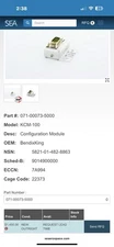 KCM100 Bendix King Configuration Module P/N 071-00073-5000  Sealed Never Opened