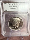 1976-S Kennedy 50c PR70 DCAM Black Label - High Value Coin - Struck in 1975