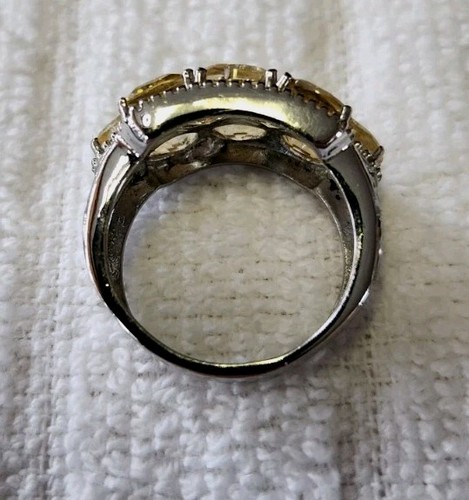 Brazillian Citrine Cluster Ring. Size 7 Stainless Steel - Picture 9 of 9