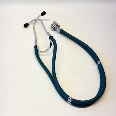 Vintage ADC Sprague Rappaport Stethoscope Teal Blue Dual Tube PAT 114444