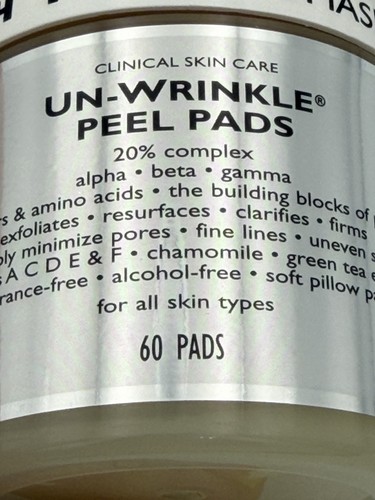 Peter Thomas Roth Un-Wrinkle Peel Pads - 60 Count Lot Of 2 READ - Picture 6 of 10