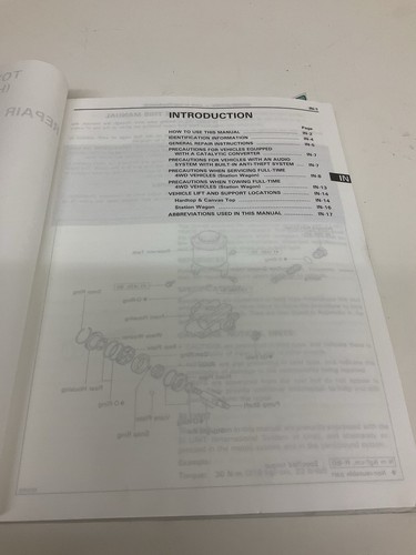Toyota 80 Series LAND CRUISER 1992 Factory REPAIR MANUAL RM290E - Picture 10 of 11