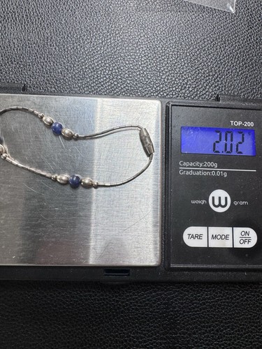 2g VTG Sterling Silver 925 Liquid Silver Chain Bracelet 6” Jewelry lot F - Picture 8 of 8