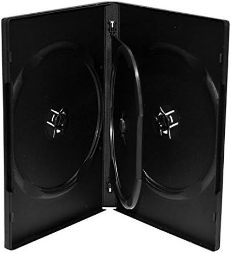 MediaRange DVD-Leerhülle für 4 Discs, 14mm, schwarz, 5er Pack 4 DVD's - Afbeelding 2 van 2