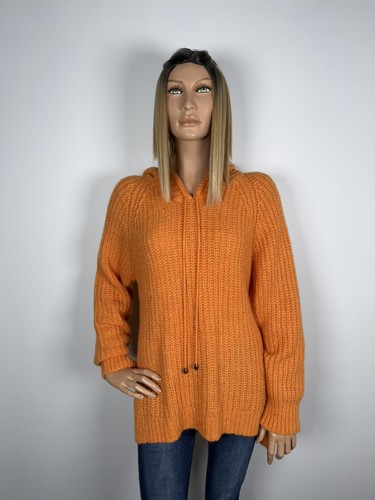 More & more strickpullover lang orange Größe s