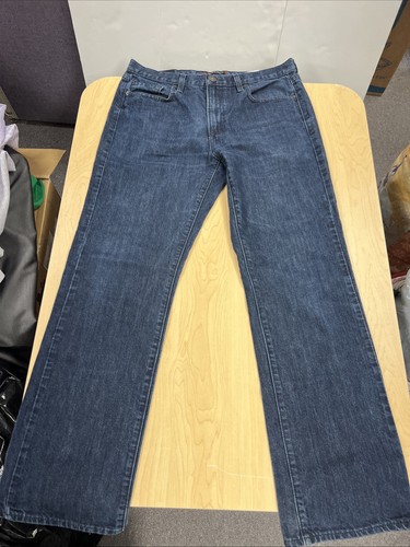GUESS Men's Crescent Fit Regular Straight Blue Jeans 34x32