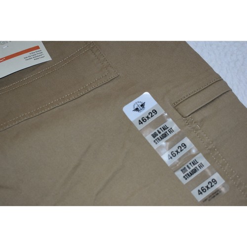 Dockers Cargo Pants Work Mens Size 46 x 29 Tan Flat Front Cotton Blend NEW - Picture 8 of 11