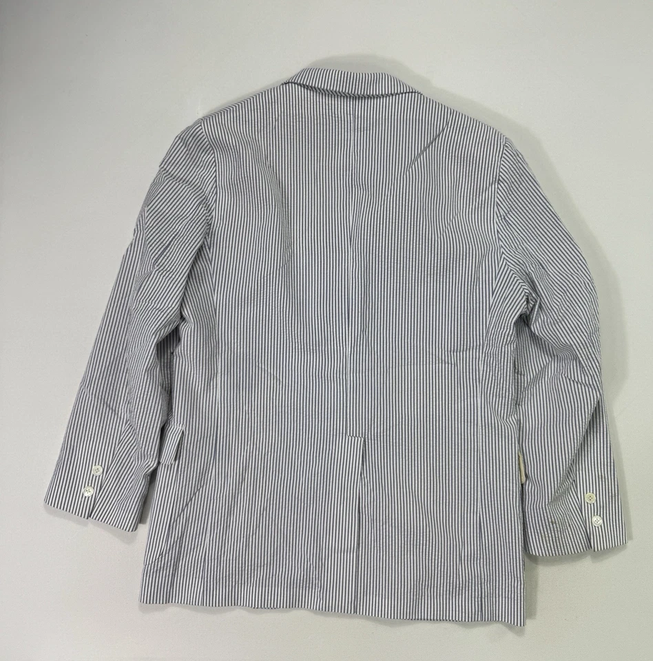 Abrigo deportivo Brooks Brothers Regent Seersucker para hombre 42R azul a rayas preppy Foto 2 de 4