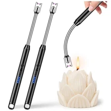 2 Pack Rechargeable Electric Candle Lighters - USB Plasma Arc Lighter Flexible