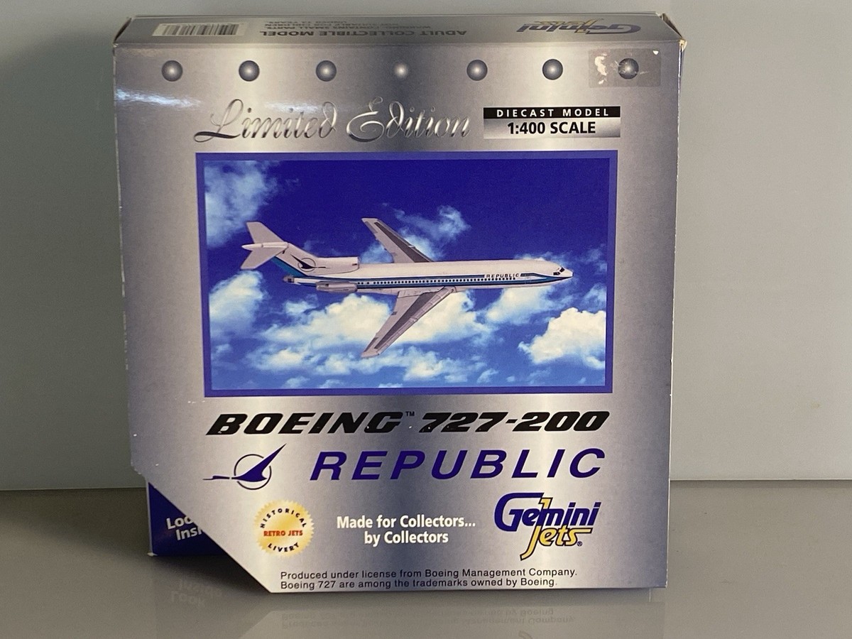 Gemini200 ジェミニジェット ボーイング 727-200 ダイキャスト 2001 Gemini Jets 1/400 Boeing 727-200 Republic Air Limited