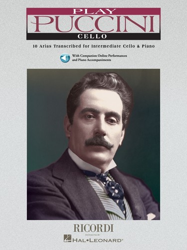 Play Puccini 10 Arias Cello & Piano Classical Sheet Music Play-Along Book Audio