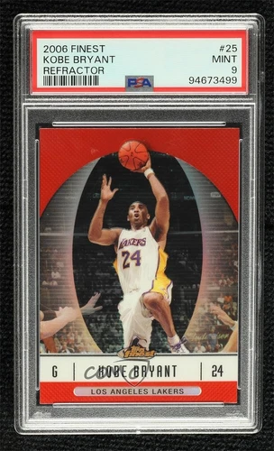 2006-07 Topps Finest Refractor Kobe Bryant #25 PSA 9 MINT HOF