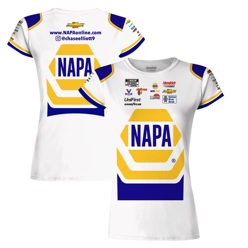 Women's Hendrick Motorsports Team Collection White Chase Elliott NAPA Sublimated