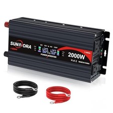 2000 Watt Inverter with LCD Display 12V DC to 110V/120V AC 60HZ Car Power 2000W
