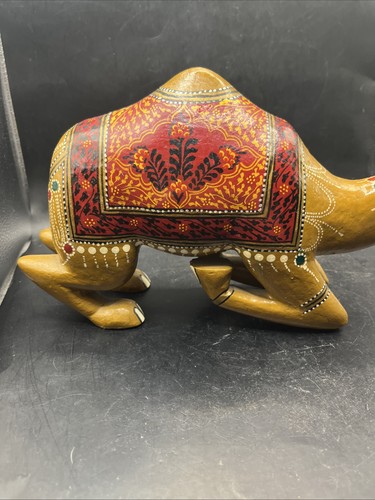 Vintage Wooden Camel Handpainted 13" - Picture 3 of 15