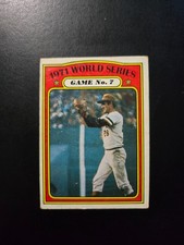 1971 WORLD SERIES GAME 7 1972 TOPPS BASEBALL CARD #229 PIRATES VS ORIOLES