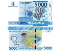 FRENCH PACIFIC TERRITORIES 5000 FRANCS CFP 2014 P 7 New UNC Banknote