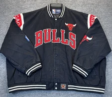 Vintage Chicago Bulls JH Design 6XL NBA Varsity Jacket Men’s Black Red Logo