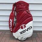 Zevo Golf Staff Tour Cart Bag Driver By Design Red White 6 Way Dividers